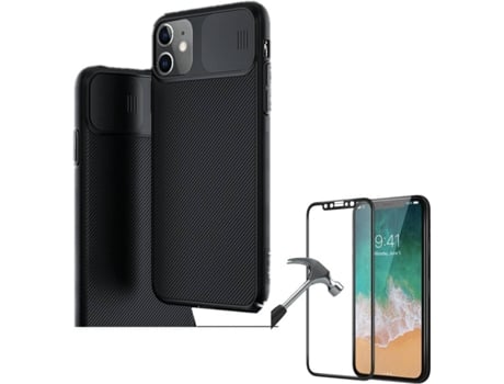 Carcasa y Protector iPhone 11 Nillkin Camshield Negro