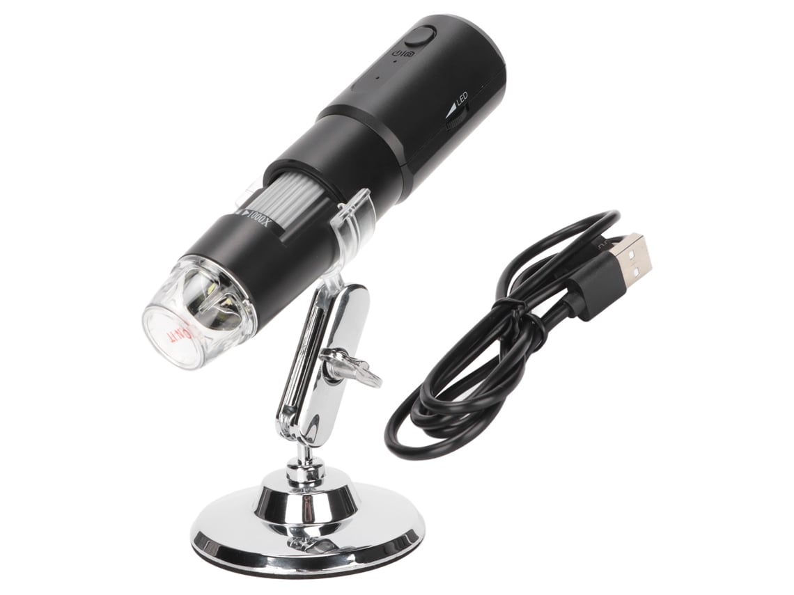 Microscópio Digital Sem Fio 50x A 1000x Usb Mini Portátil Com 8 Luzes Led Para Pc Tablets Laptops