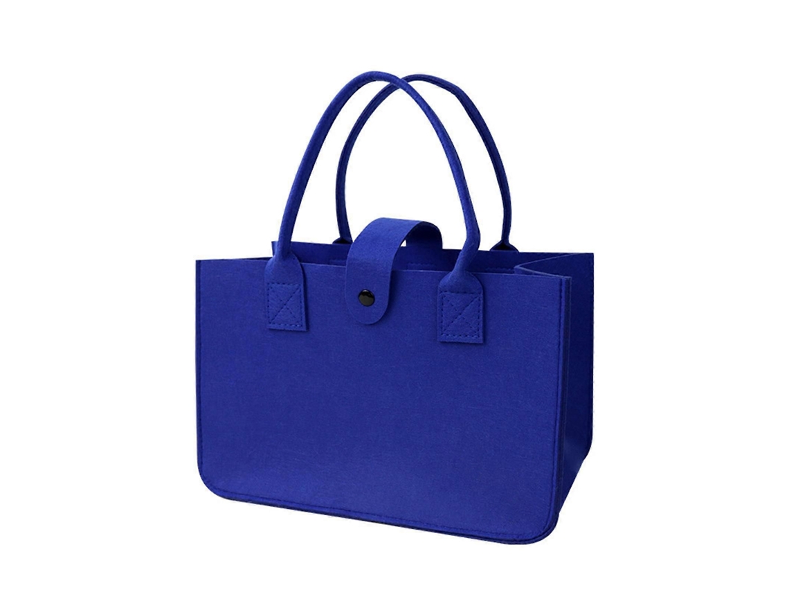 Bolsa de fieltro plegable y resistente a los desgarros, ideal para ir de compras, picnics y uso diario. Color amarillo.
