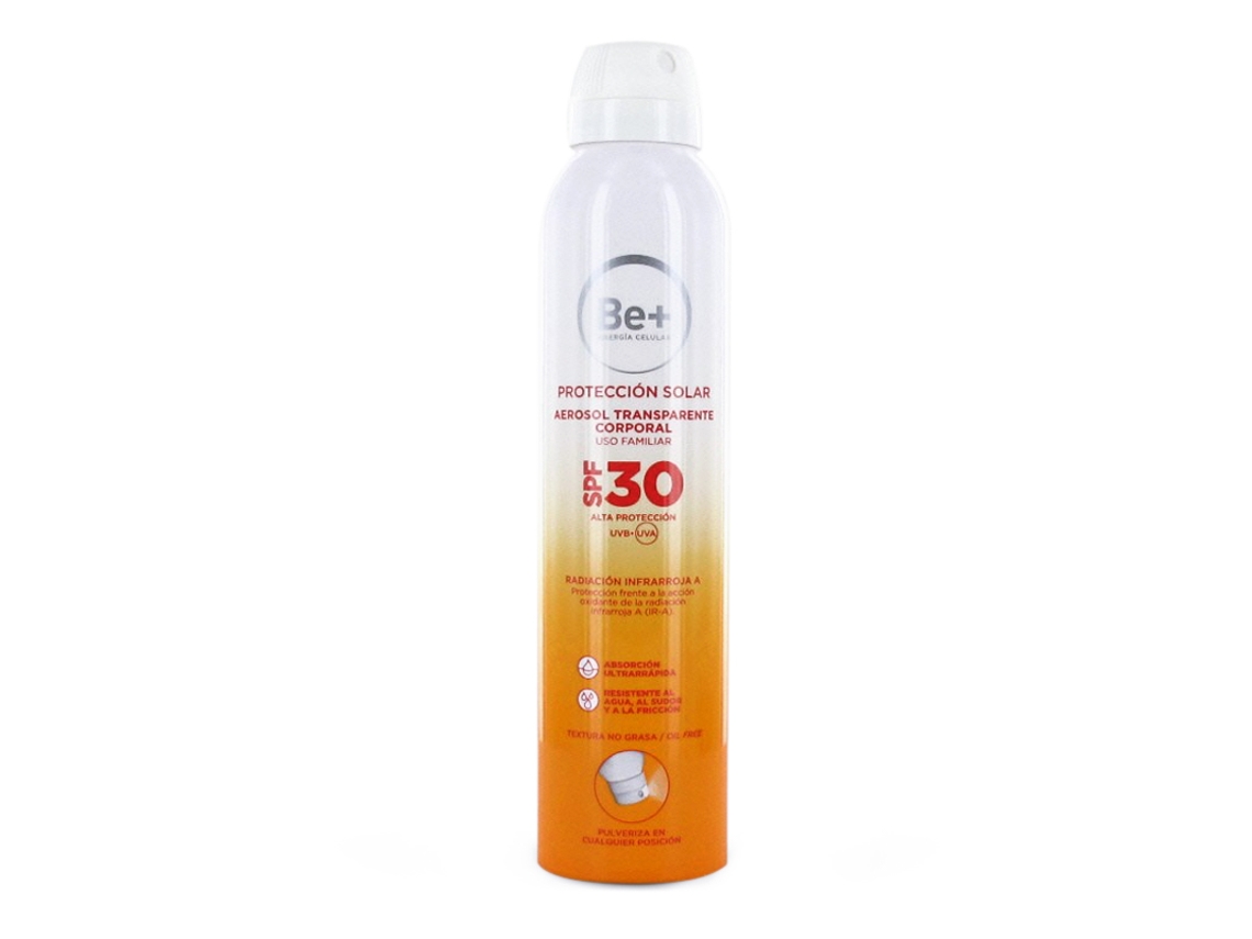 Protector Solar BE+ SkinProtect Aerosol Transparente SPF30 (200 ml)