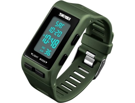 VEANXIN Reloj de pulsera digital deportivo de 12/24 horas con alarma y pulsera electrónica impermeable-Gris
