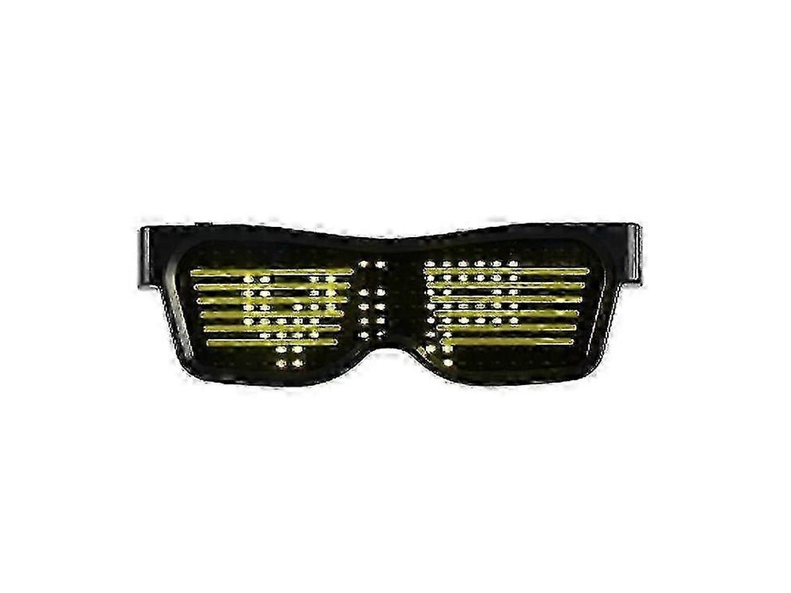 Gafas LED, gafas iluminadas personalizables con función Bluetooth programable, gafas controladas por aplicación con texto/grafiti/animación/ritmo, Ó