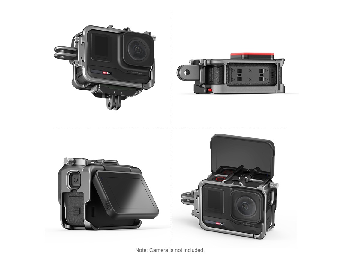 2026-jaula Protectora Para Cámara Insta360 Ace Pro, Jaula De Vídeo Metálica Para Cámara Insta360 Ace