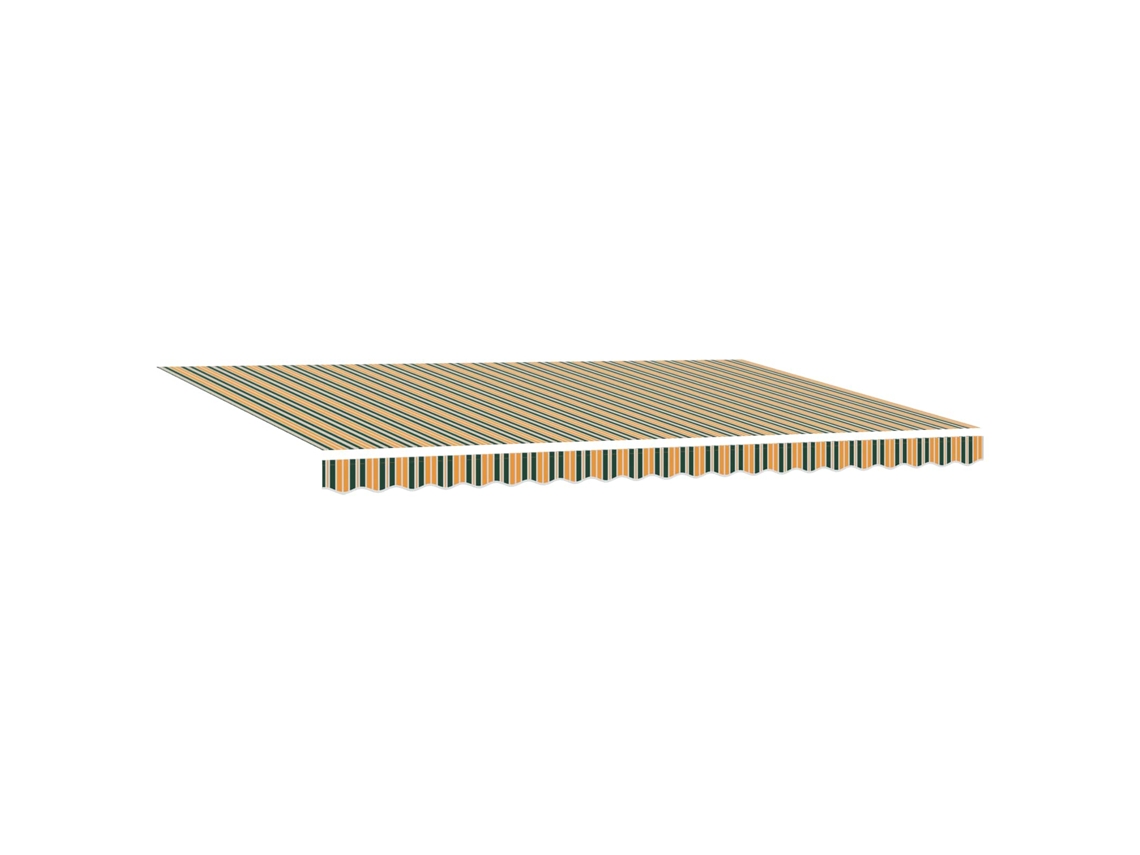 Maison Exclusive - Toldo Retráctil Verde Y Amarillo 500 X 300 Cm Poliéster Y Acero