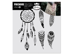 Plantilla textil - Plumas