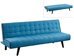 VENTE-UNIQUE.PT Sofá 3 Plazas Clic VENTE-UNIQUE Bayou (Azul - 178x78x74 cm)