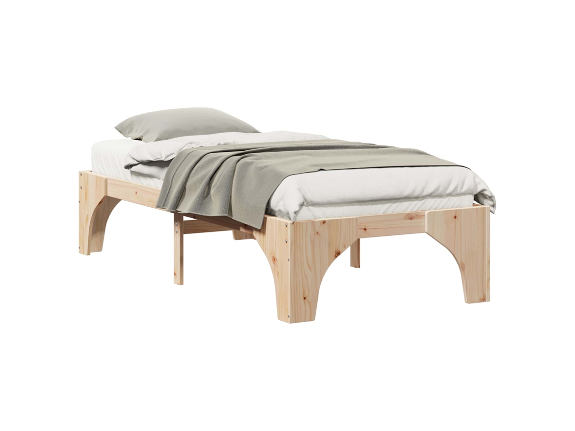 Maison Exclusive - Estructura De Cama Marrón 100 X 200 Cm Madera De Pino Macizo