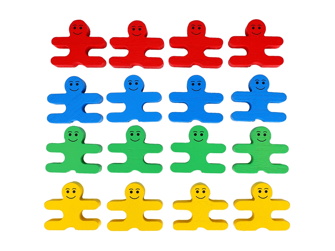 Ats-16 Piezas Juego De Equilibrio De Bloques De Madera Infantil Con Dibujos Animados Juguete Educatsivo Para Niños