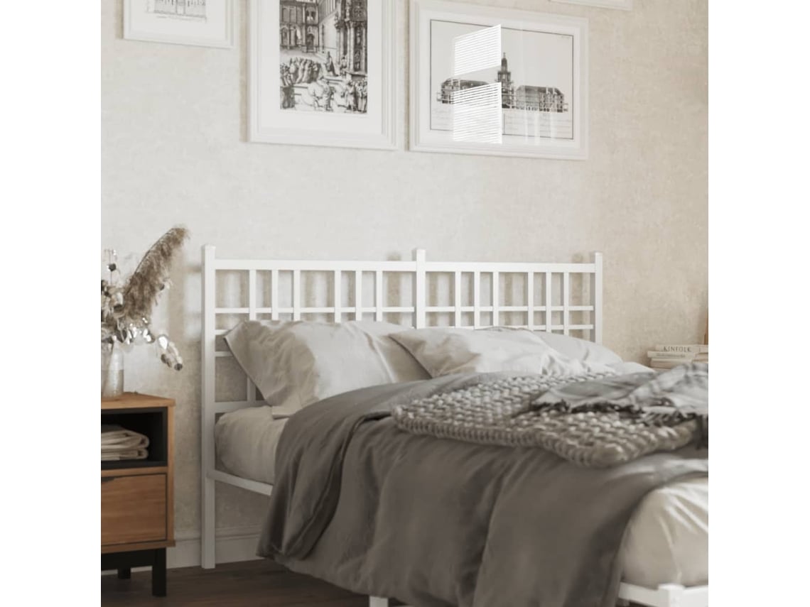 Cabecero De Metal Blanco 120 Cm