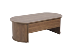 Tablero de mesa ovalado relevante en efecto madera