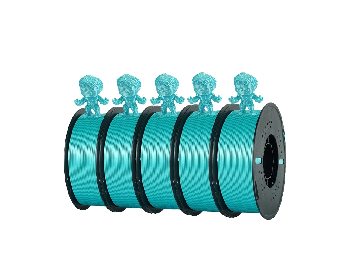 Filamento para impresora 3D, PLA Silk, capacidad multicolor, seda verde individual