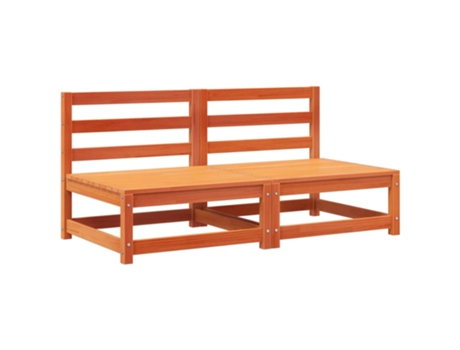 Conjunto 2 Sofá De Jardín VIDAXL Marrón (70x70x67 cm)