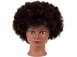 Cabeza De Maniquí Con Cabello Rizado Africano 100% Natural - Peluquería, Estilismo, Práctica