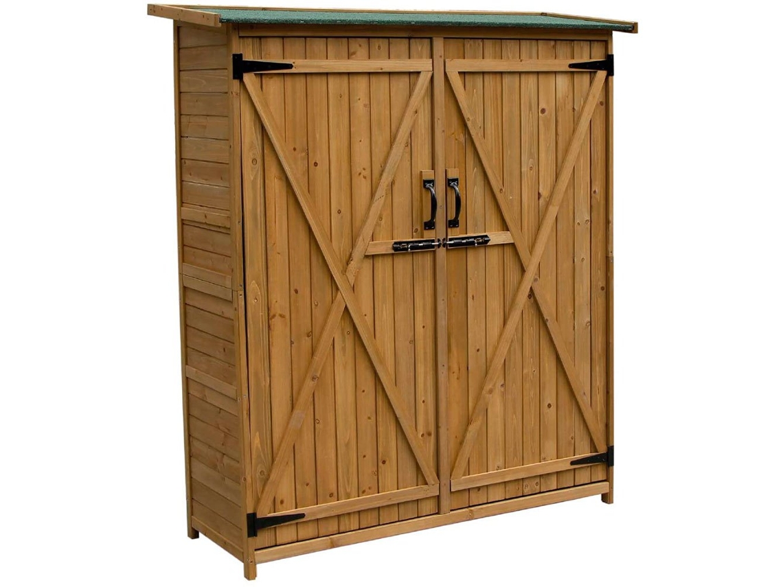 Armário Externo de Madeira Sundy Castanho 140 X 50 X 162 Cmgardiun