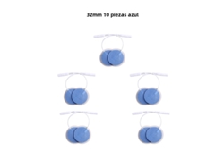 (10 Parches De Electrodos De Gel Autoadhesivos Ems De 32 Mm, Azules)