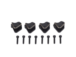 Soporte De Varillaje De Seguimiento Rc De Latón Con Revestimiento Negro Para Scx10 Ii Ar44. Aumenta El Peso Del Eje Delantero Y Trasero. 4 Piezas.