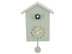 Reloj De Pared Con Péndulo Estilo Nido De Pájaro Nórdico Con Canto De Pájaro Verde Para Uso En Interiores.