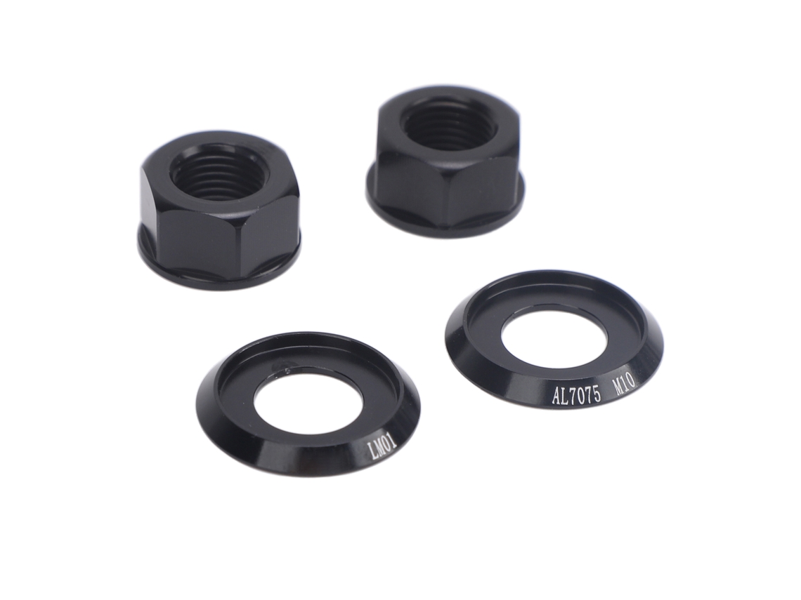 2026-2pcs Tuerca De Cubo De Bicicleta M10xp1.0 Aluminio Para Bicicleta De Marcha Fija Montaña Carretera Negro