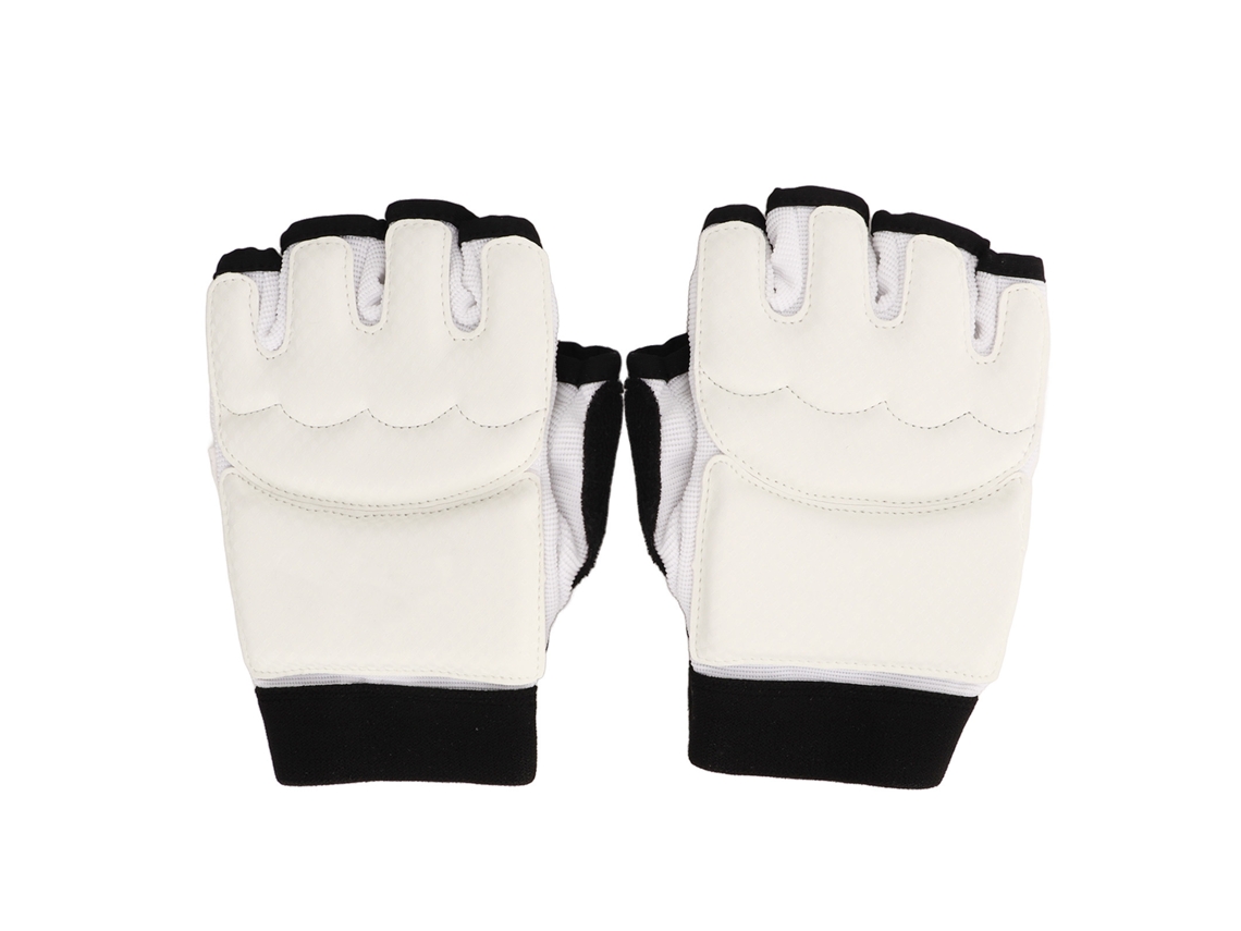 Guantes de karate/taekwondo de medio dedo para boxeo y entrenamiento con sacos de arena.