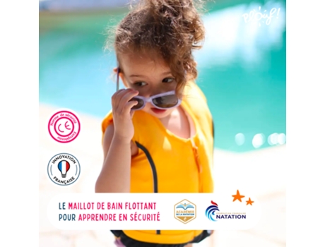Bañador PLOUF Sportif Infantil con Flotadores Dispositivo Antiahogamiento 5 años - 19 kilos