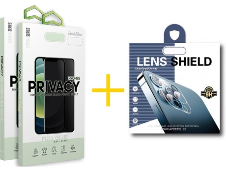 Kit 2 Protectores de Cristal Templado Apple iPhone 11 Pro SKYHE Anti Spy