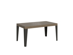 Mesa Extensible 160/420x90 cm Flame Premium Gris Paloma con Patas Antracita Itamoby