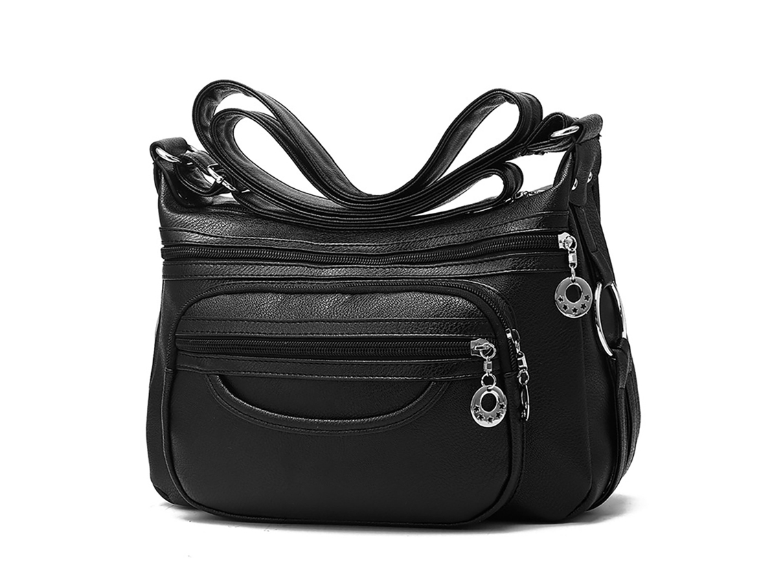Bolso De Hombro Individual De Piel Sintética De Gran Capacidad Para Mujer Con Múltiples Bolsillos.