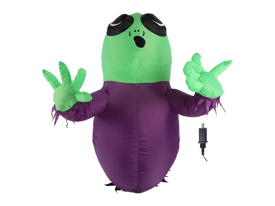 Lámpara De Ventana Inflable Con Forma De Extraterrestre, 1,2 M, Luz Led, Potente Ventilador, Fibra De Poliéster, Ip44.