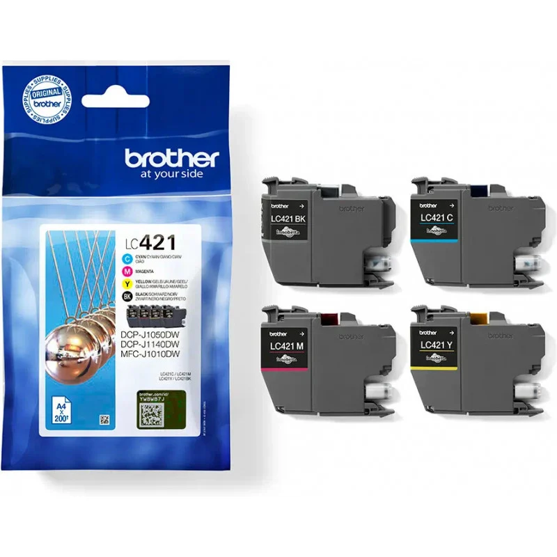 Pack 4 Cartucho de Tintas BROTHER LC421VAL