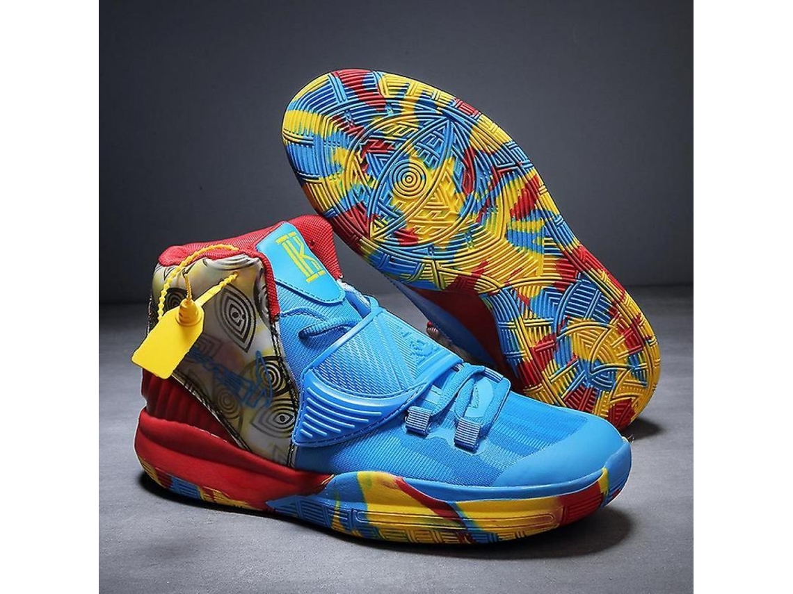 2026-zapatos De Baloncesto Adolescentes Antideslizantes Altos Transpirables Protección Tobillo Myh Cuarenta Azul Real