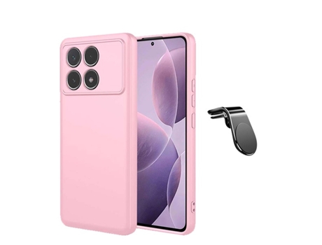 Funda Safe Driving Carro para Xiaomi Xiaomi Poco F6 Pro PHONECARE Silicona Líquida Rosa