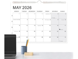 Calendario Mensual De Pared 2026-2027 - Material Escolar Para Profesores De 18 Meses Con Fechas Desde Enero