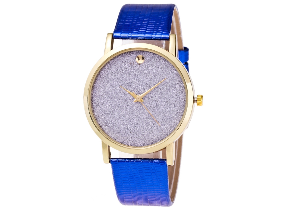 Reloj De Pulsera Para Parejas Zhoulianfa Fashion Con Correa De Pu, Movimiento De Cuarzo Analógico, Azul.