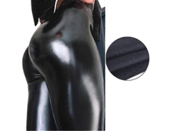 2026-leggings De Cuero Pu Ligeros Con Forro Ligero Calientes Elasticos Modeladores Negro