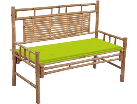 Banco de jardín VIDAXL Verde Bambú (120x55x90 cm)