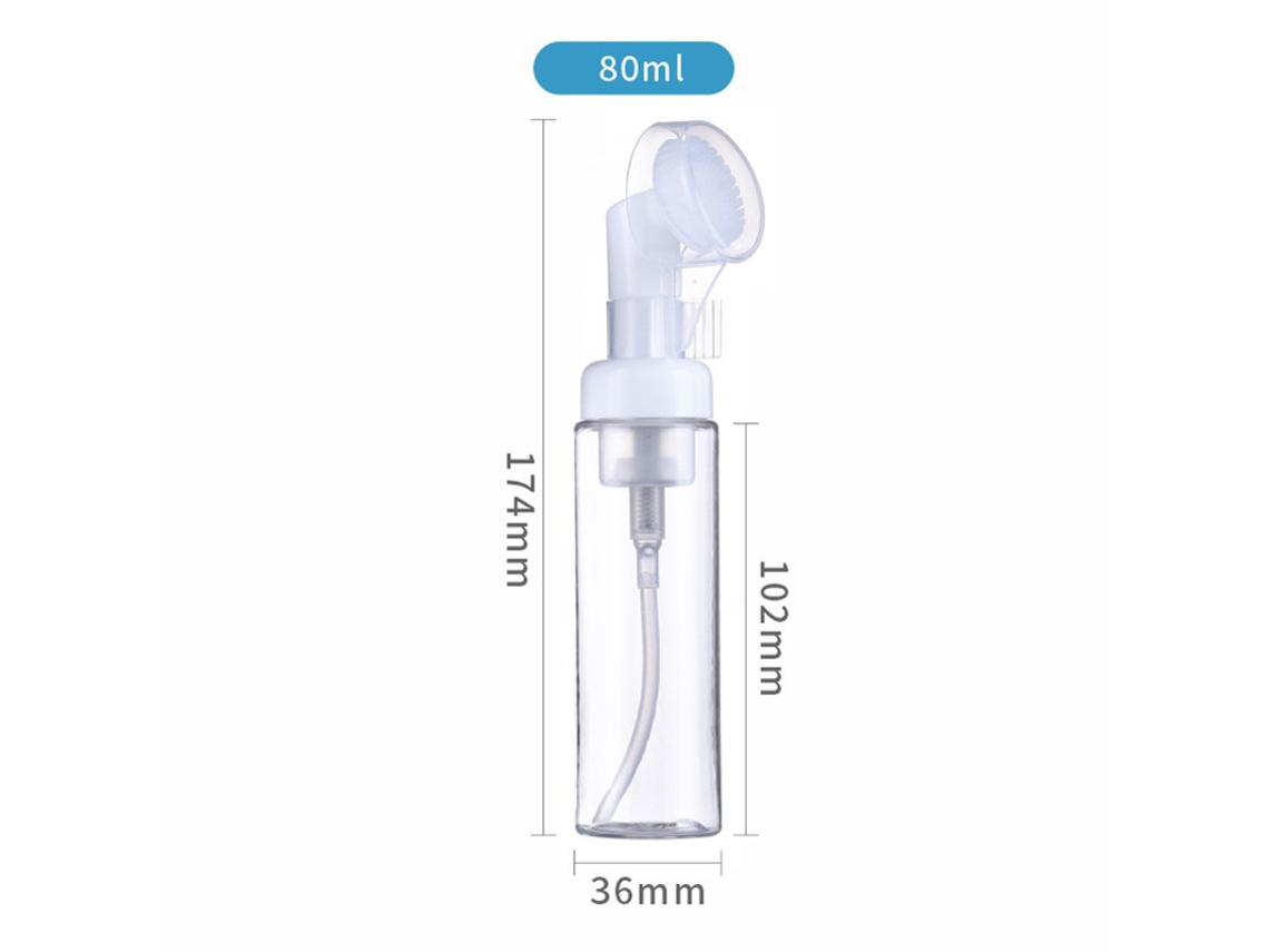 Vasos dispensadores de espuma de 80 ml, 174x36mm, com escova, kit com 2 unidades ZYBLSSBB