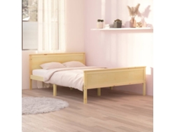 Estructura De Cama Sin Colchón Madera De Pino Maciza 120x200 Cm