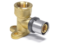 Codo de pared Pressfitting de 16 mm x 1/2" con latón especial y certificación DVGW Boni Shop