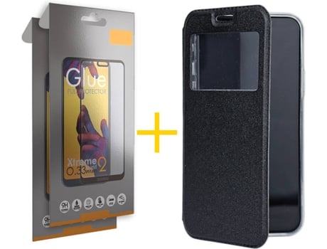 Kit Funda + 2 Protectores de Pantalla Samsung Galaxy S20 FE 5G SKYHE Full Gandy Flip (Negro)