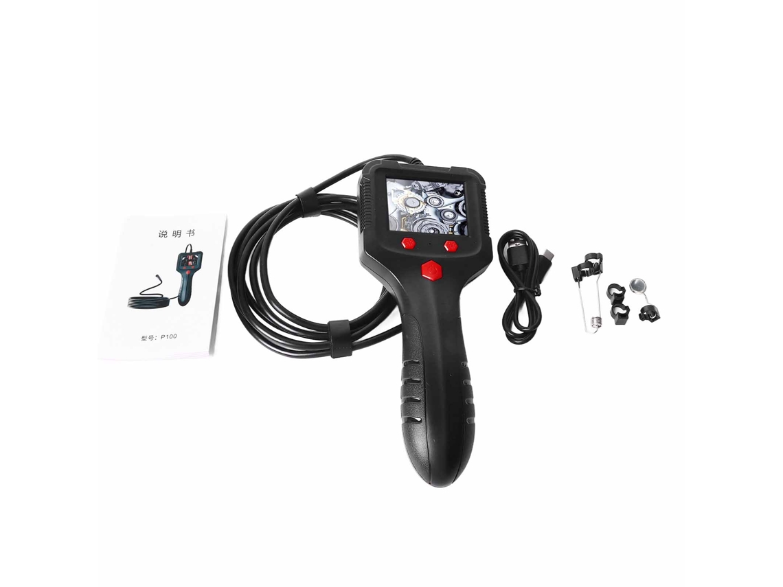 Cámara Endoscópica Borográfica Industrial Hd De 9 Mm Con Pantalla De 2,4", Protección Ip67 Y Sonda Flexible Para La Inspección De Tuberías De Alcantarillado.