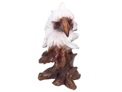 Escultura decorativa de águila en resina 26,5x17x15cm