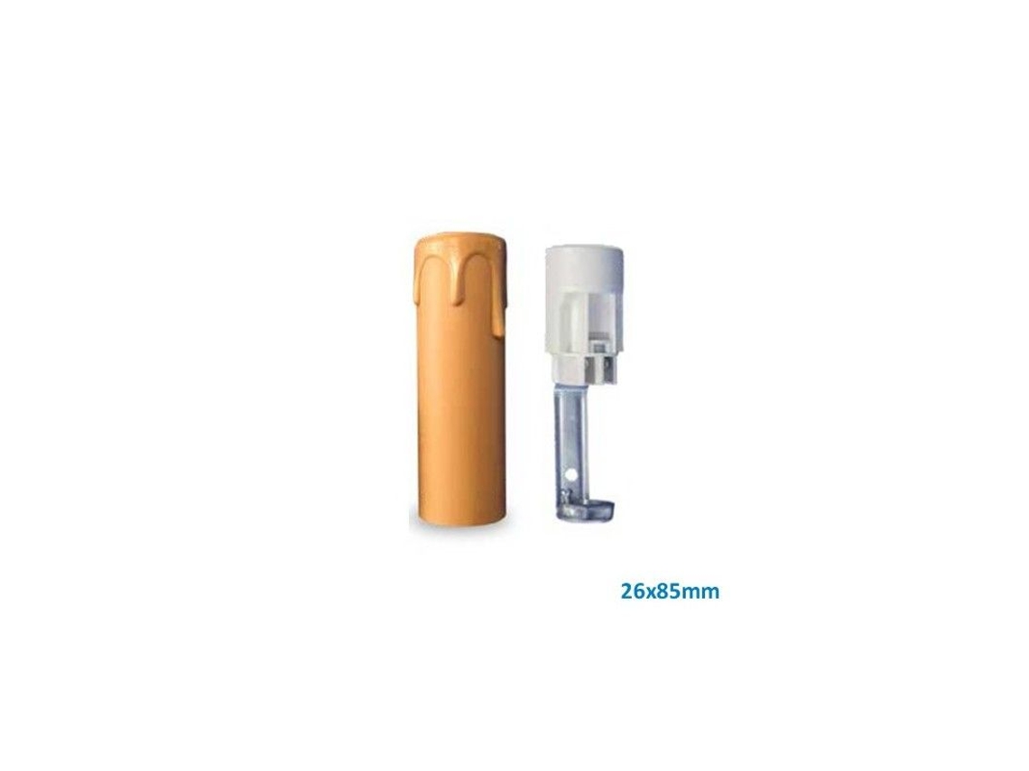 Portalámpara Tapa De Vela E14 26x85mm Crema Gsc 2203363