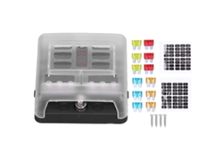 Bloque De Fusibles Caja Porta 6 Vías Impermeable Con Indicador Led Para Vehículo Barco