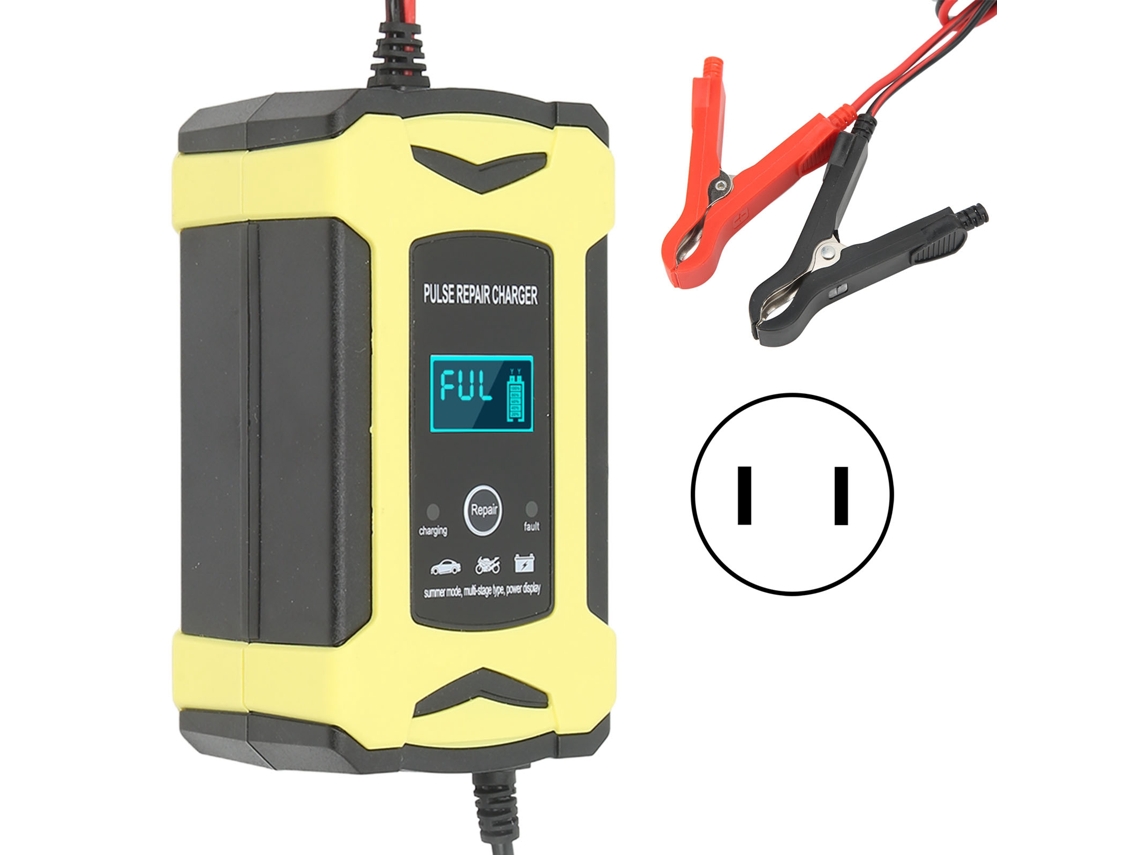 Cargador De Batería Inteligente Pulse De 12 V (110-240 V) Con Enchufe Estadounidense Y Ventilador De Refrigeración.