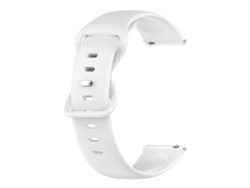 Bracelete Para Samsung Galaxy Watch 4 (40mm/44mm) - Silicone Cor Sólida (20mm) - Branca