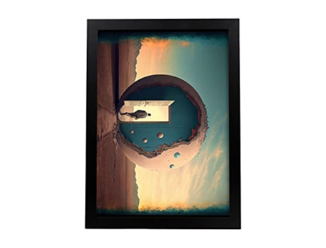 NACNIC Poster Puerta Galáctica En Estilo Surrealismo Cinematográfico Ilustraciones Y Grabados De Historieta Abstracta Y Artística A3 Marcos Negros