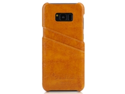 Cubierta Posterior De Funda De Teléfono Pu Para Samsung Galaxy S8 (amarillo, Encerado, Protección De Inserción De Tarjeta)