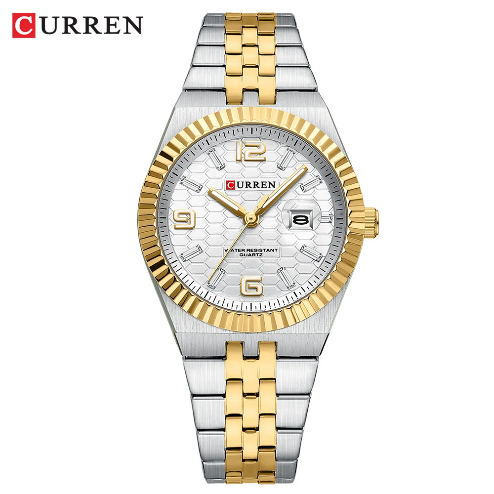 Reloj De Mujer, Acero Inoxidable, Resistente Al Agua, Visualización Automática De Fecha.