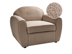 Sillón Beliani Ellede de Bouclé Marrón 93x90x73