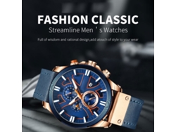 Reloj Curren 8346 Para Hombre, Cronógrafo Luminoso, Resistente Al Agua, Correa De Cuero.
